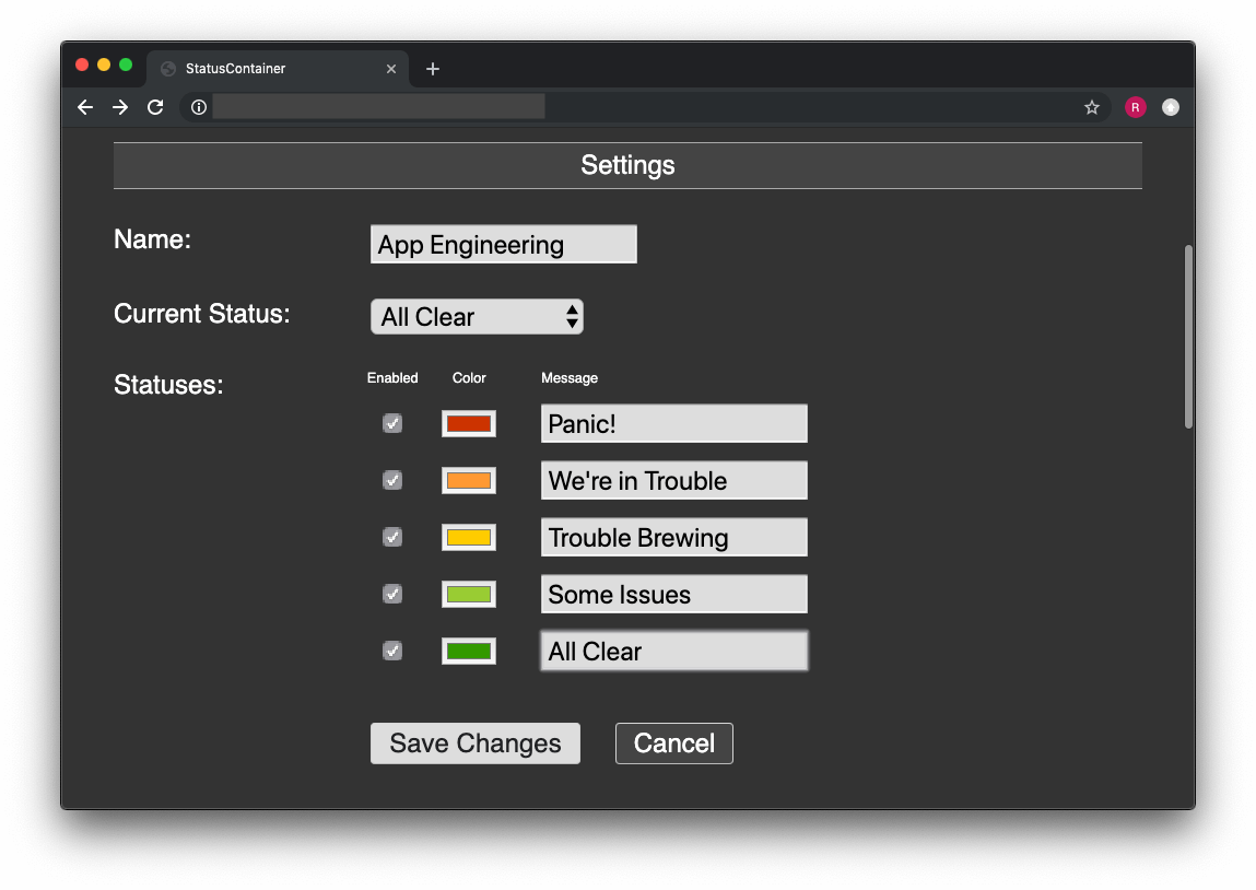 Status Dashboard